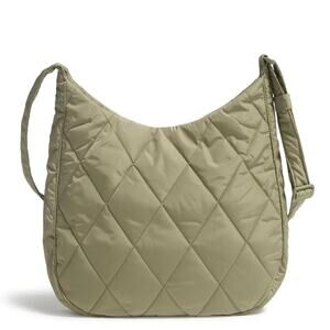 Vera Bradley Sage Green Quilted Nylon Crossbody Bag